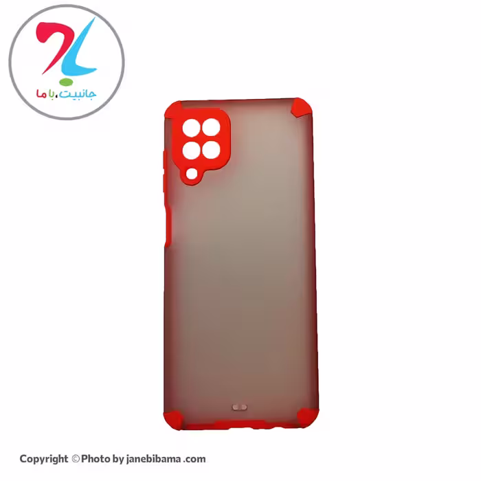 قاب گوشی سامسونگ samsung A12 مدل پشت مات دور رنگی - قرمز