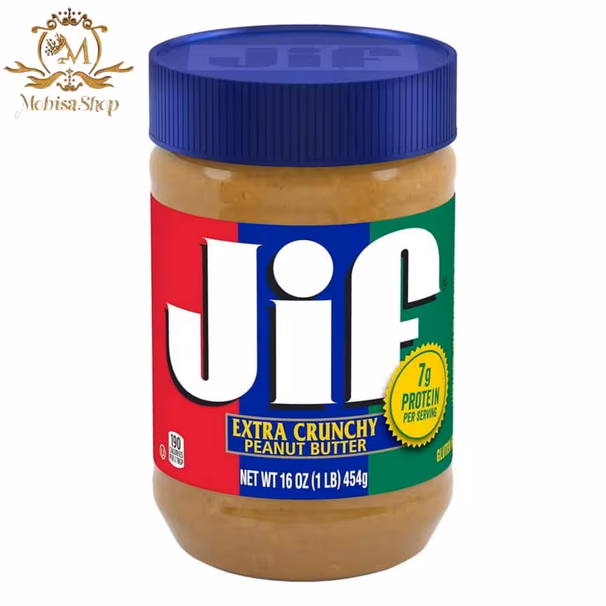 کره بادام زمینی جیف Jif آبی وزن 454 گرم