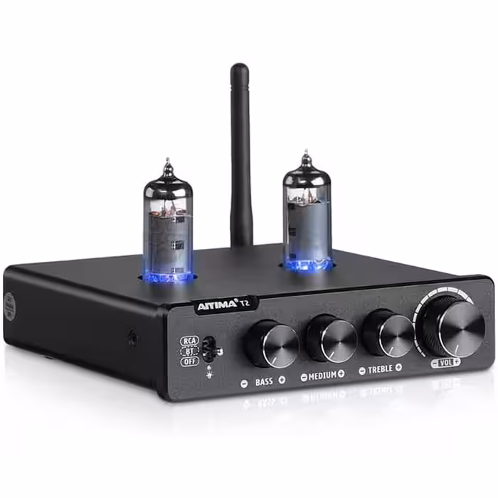 پری آمپلی و دک لامپی بلوتوث AIYIMA T2 Preamp Aptx 6K4 Vacuum Gall Tube Preamplifier