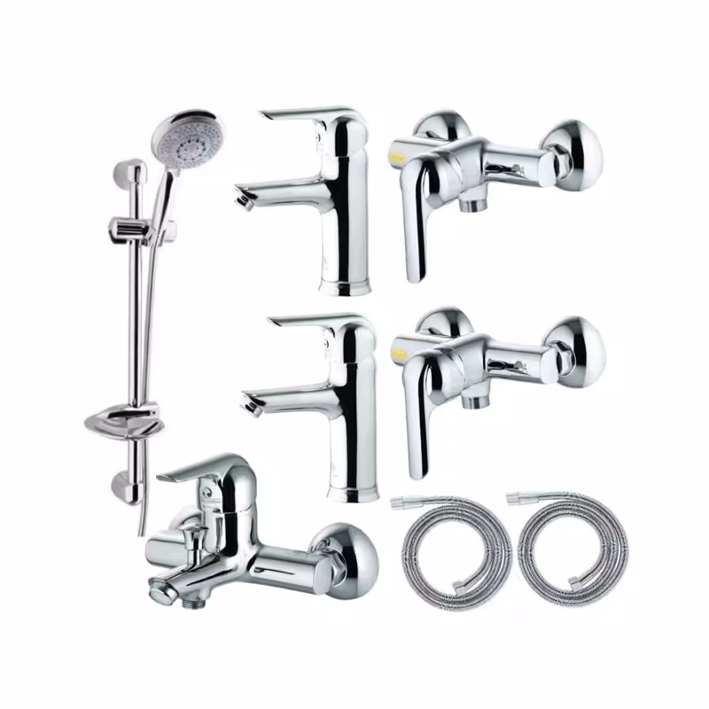 ست هشت تکه درخشان مدل کاج (اگنر) کروم