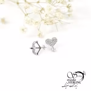 گوشواره میخی نقره کد 6216