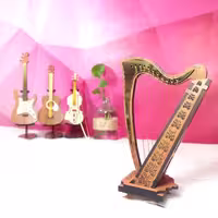 ماکت ساز چنگ دکوری-ماکت چنگ-ساز دکوری-چنگ مینیاتوری-ساز چنگ-ماکت موسیقی گلدونه