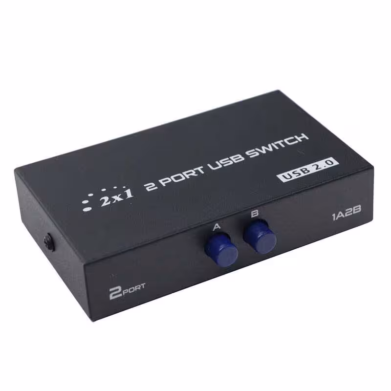 دیتاسویچ یک به دو دستی 2PORT USB SWITCH