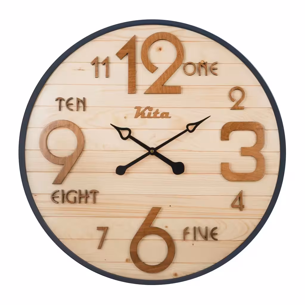 ساعت دیواری چوبی کد CKH627km