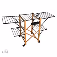 بند رخت چوبی پایه چرخدار لیمون کد 2359