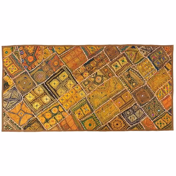 رومیزی مستطیل بزرگ سوزن دوزی گلابتون کد ZARIMOSBO2