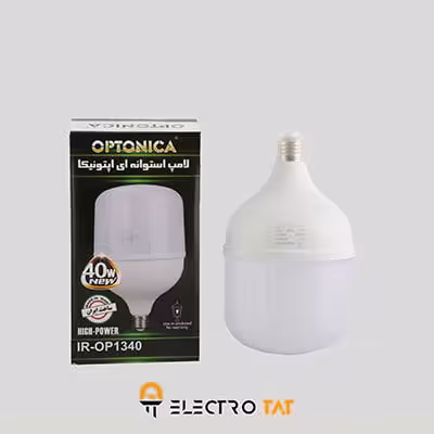 لامپ حبابی استوانه ای 40 وات اپتونیکا (IP-OP1340)