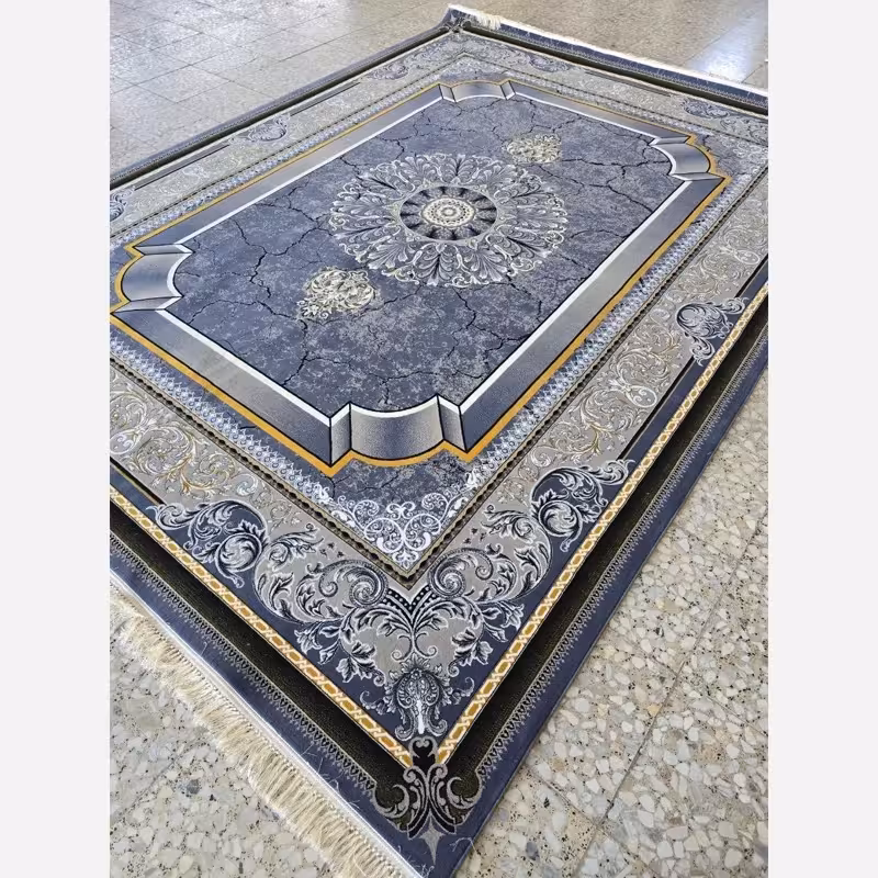 فرش700شانه ماشینی کاشان 9 متری طرح موج دلفینی(باارسال رایگان)