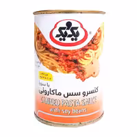 کنسرو سس ماکارونی با سویا یک و یک 415 گرمی