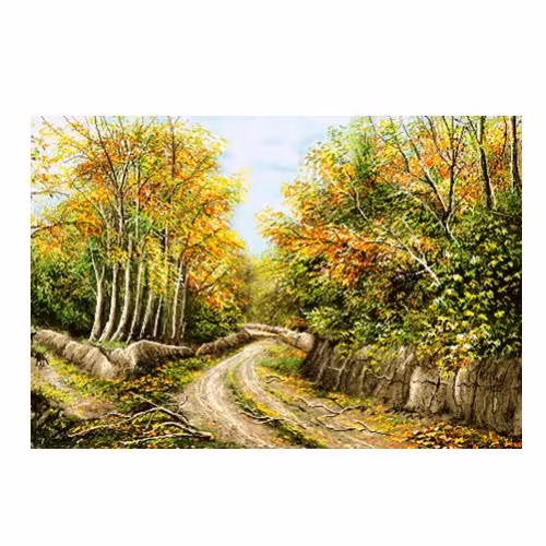 طرح منظره کوچه باغ پاییزی کد 23121