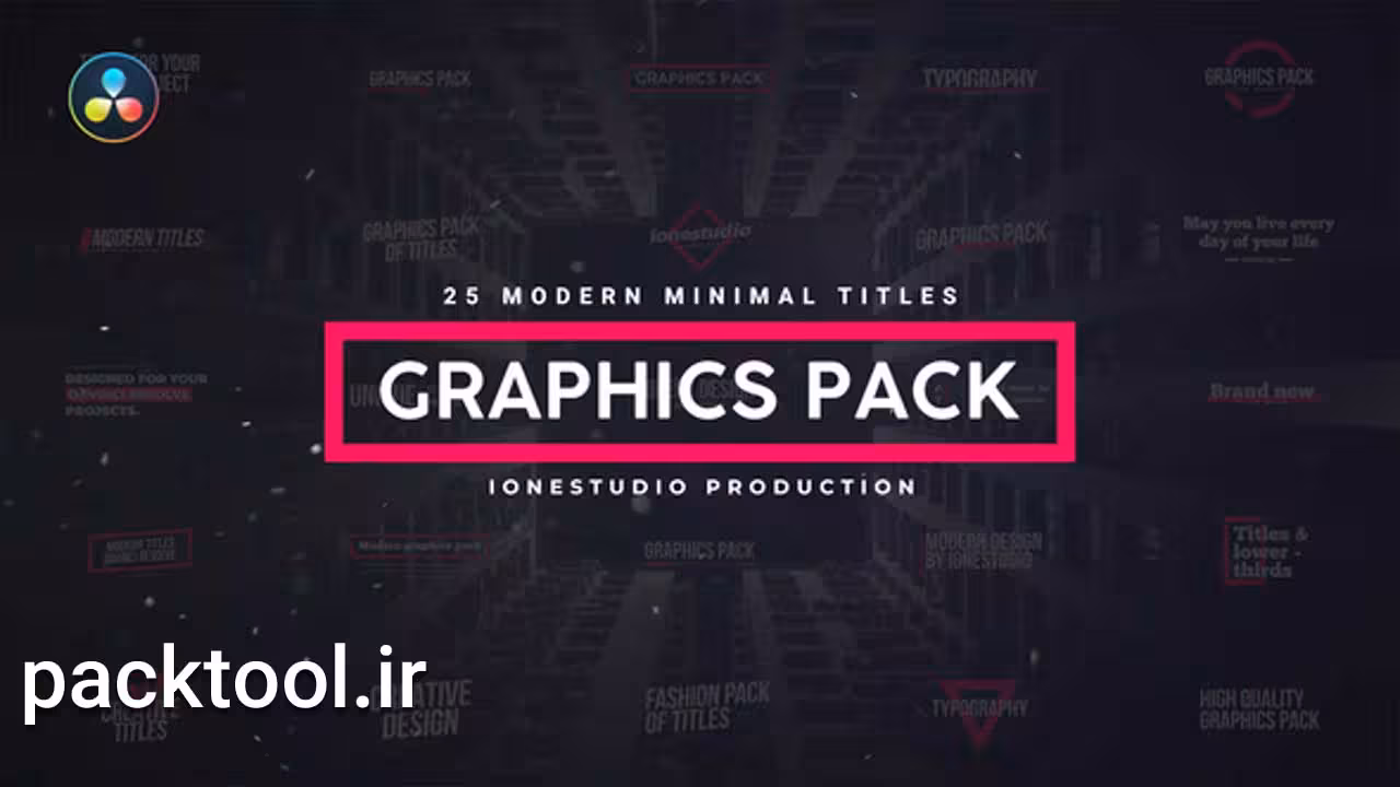 دانلود پروژه آماده داوینچی ریزالو تایتل های مینیمال Minimal Titles - پک تول
