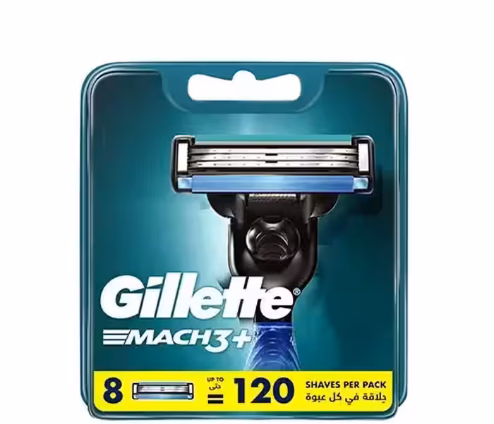 تیغ یدک ژیلت مچ تری پلاس (mach 3 plus) اصل بسته 8 عددی (اورجینال)