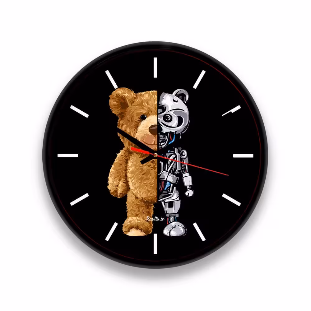 ساعت‌ دیواری رومیزی راویتا طرح تدی کد 3424