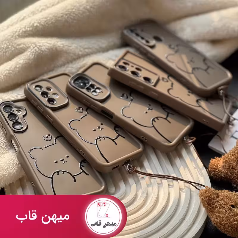 قاب گوشی سامسونگ تدی با آویز پشمی - کد (15283)