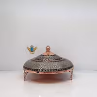 خاویار خوری بزرگ مس و خاتم  برند آقاجانی