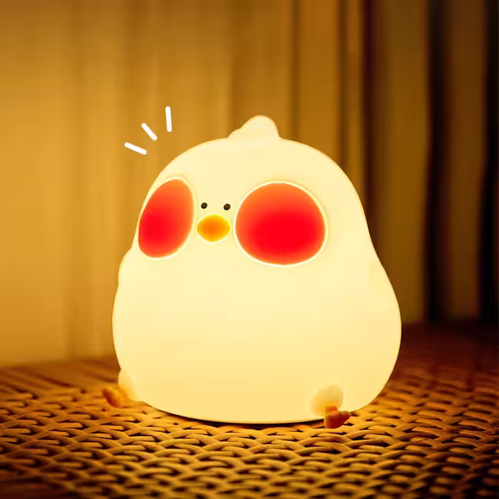 چراغ خواب فانتزی سیلیکونی هفت رنگ RGB طرح پرنده فاخته Cuckoo Chick