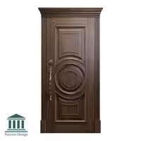 درب ورودی چوبی با رنگ گردویی کد 1155