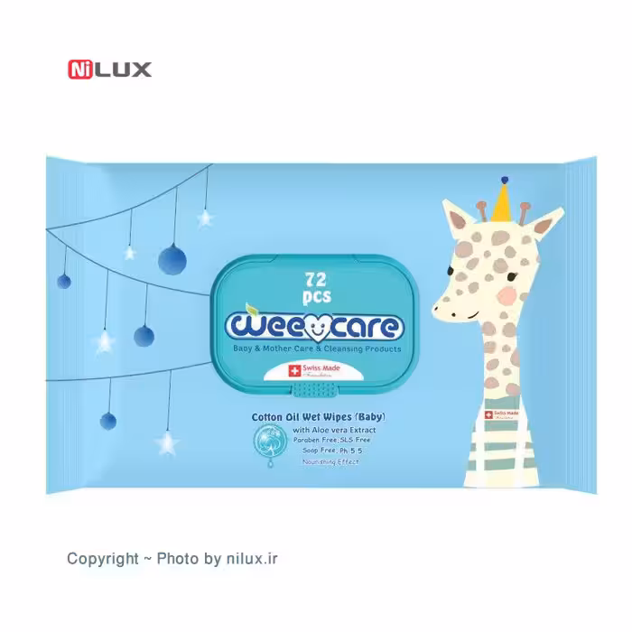 دستمال مرطوب وی کر حاوی روغن پنبـه دانـه و عصاره جو 72 برگی