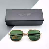 عینک آفتابی مردانه AO فریم طلایی شیشه سبز