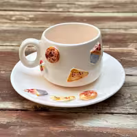 فنجان نعلبکی سرویس صبحانه خوری دلبر
