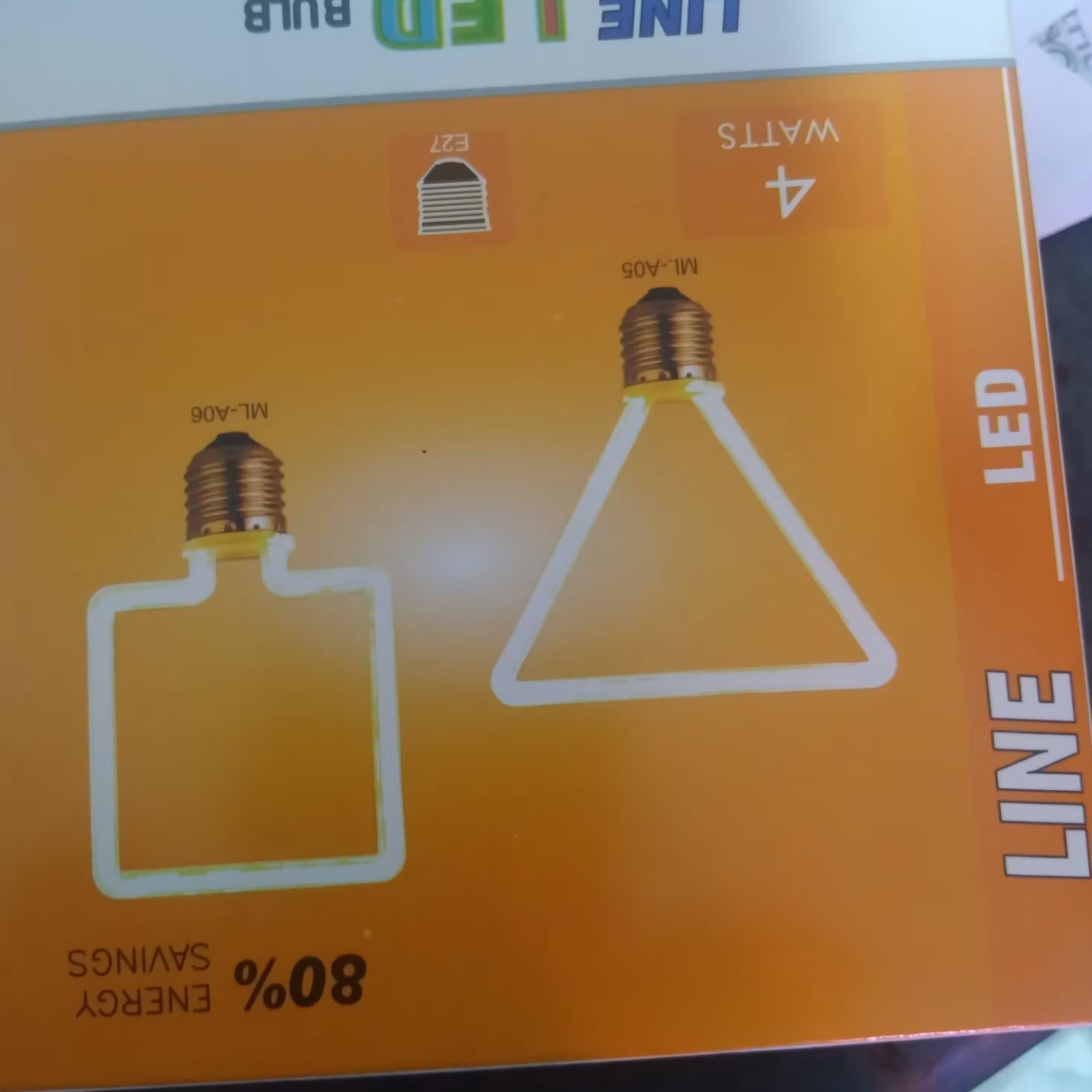 لامپ مثلثی نئون ادیسون 