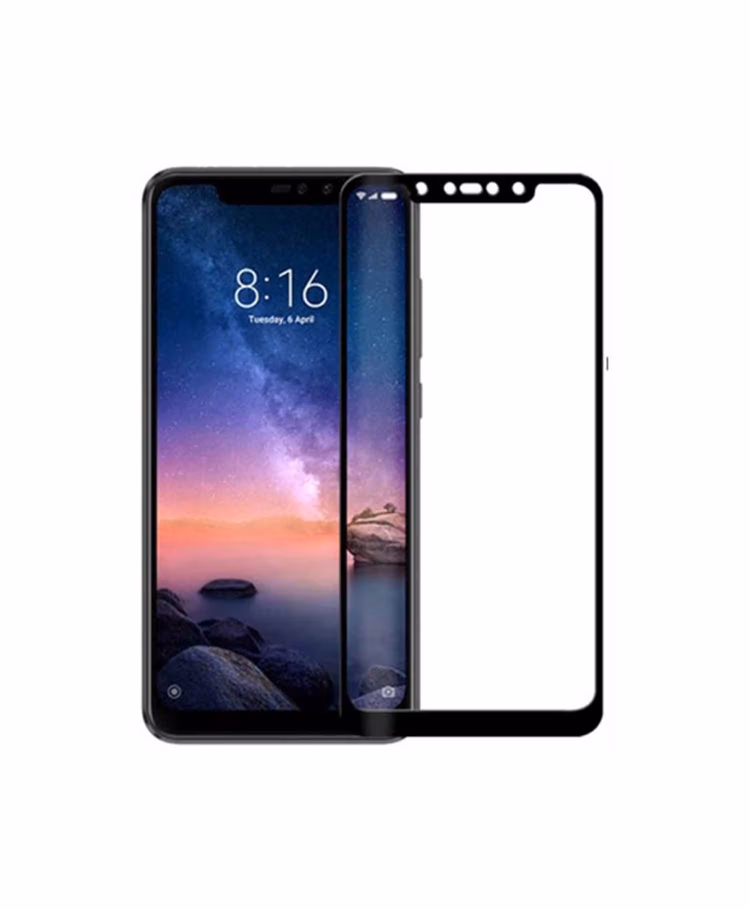 گلس فول تمام چسب موبایل شیائومی Xiaomi Redmi Note 6