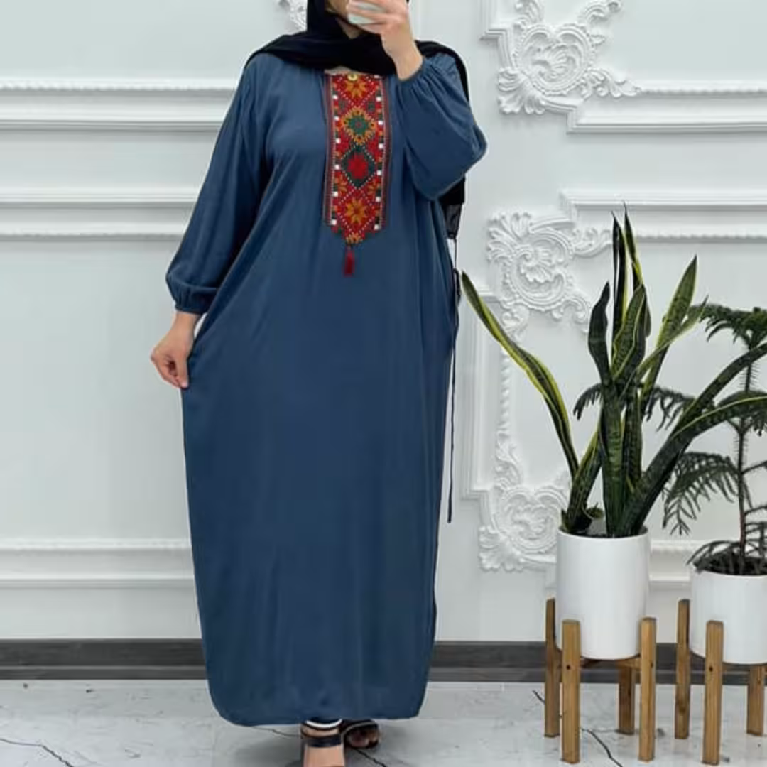پیراهن ساحلی زنانه جنس پارچه تک خط نخی اورجینال سبک و خنک کد1613