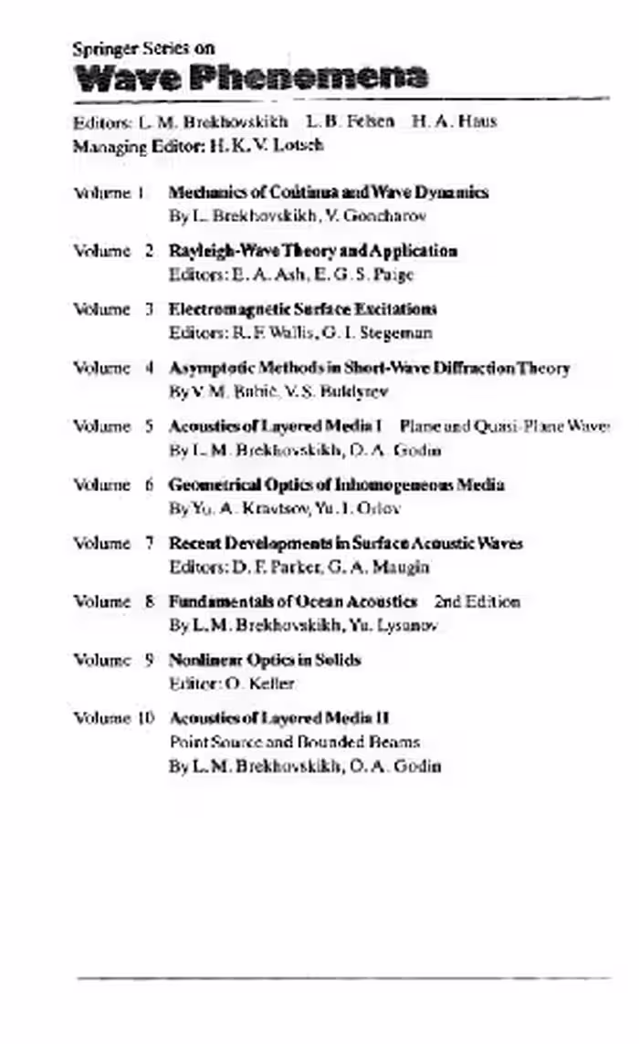 خرید و دانلود نسخه کامل کتاب Geometrical optics of inhomogeneous media