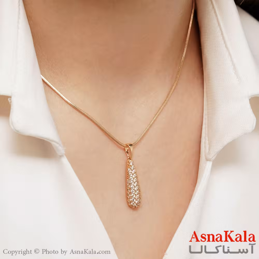 گردنبند زنانه ژوپینگ کد GNB1686W -آسناکالا