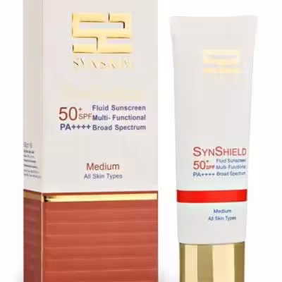 ضد آفتاب فلوئید 50  SPF ساین شیلد ساین اسکین، رنگی مدیوم ، مناسب انواع پوست