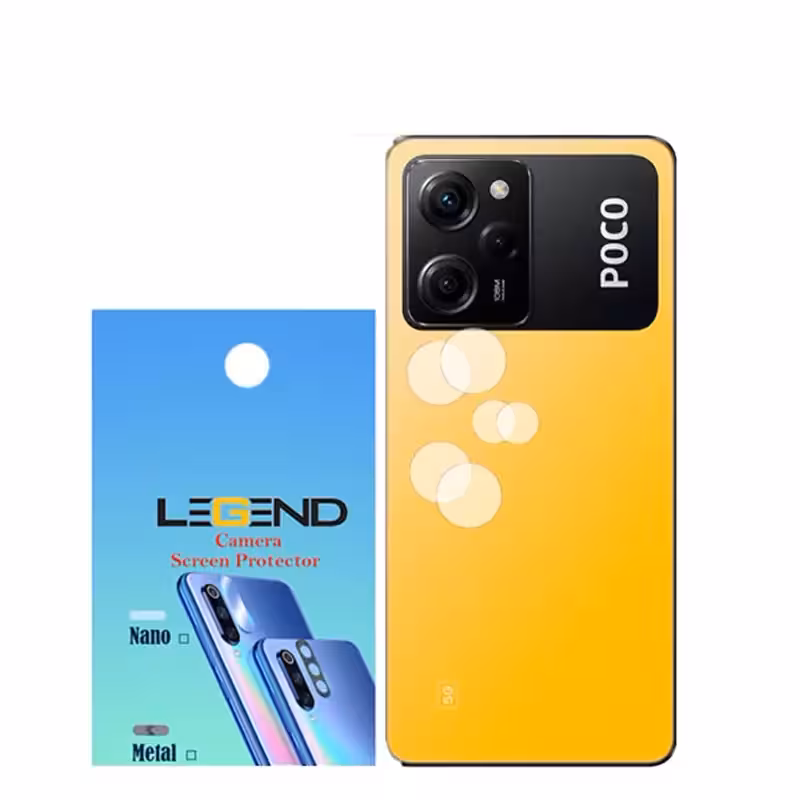 محافظ لنز دوربین LEGEND مدل نانو گلس مناسب موبایل شیائومی Poco X5 Pro بسته 2عددی