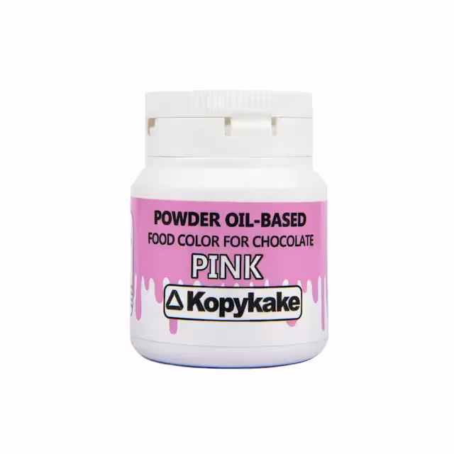 رنگ پودری صورتی محلول در روغن کپی کیک