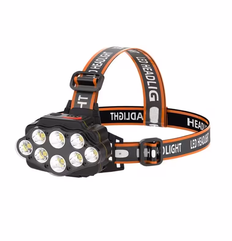 هدلامپ کوهنوردی 8 لامپه توبیز مدل HeadLamp-01