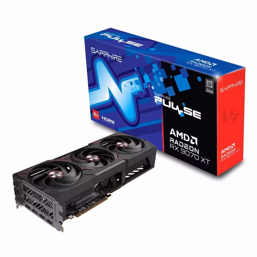 مشخصات، قیمت و خرید کارت گرافیک سافایر SAPPHIRE PULSE AMD RADEON RX 9070 XT GAMING 16GB DUAL HDMI