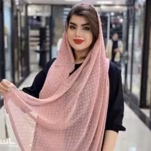 شال اشکی جنس حریر منگوله دار قواره 190 تک رنگ کالباسی