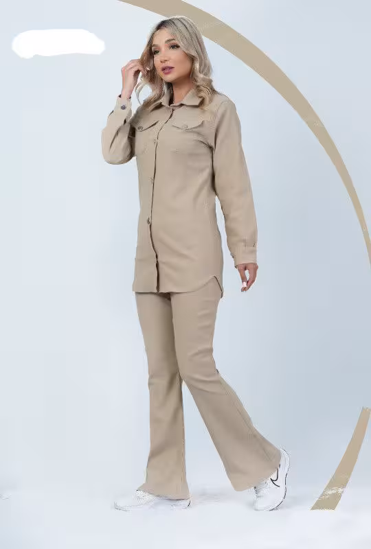 شلوار دمپا کتان ست