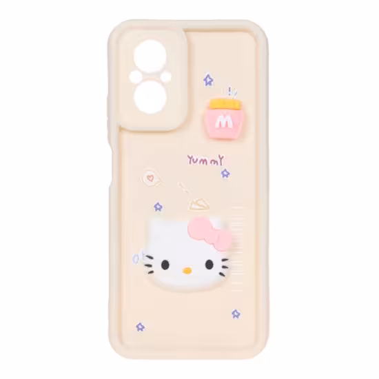 قاب گوشی موبایل مدل Solid Case عروسکی برجسته kitty