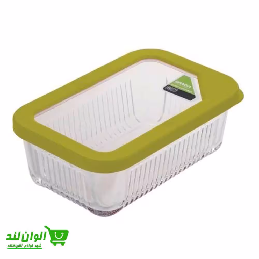ظرف شیشه ای نگهدارنده دربدار لیمون مدل شیار دار 2.25 لیتر کد 37230