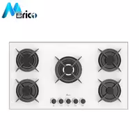 گاز رومیزی بیمکث کد 5080 پنج شعله شیشه سفید