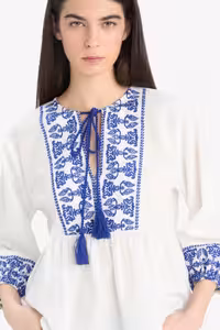 بلوز زنانه آبی دفکتو