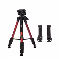 سه پایه دوربین جی ماری قرمز همراه هولدر جیماری Jmary KP-2234 Camera Tripod   BH-05