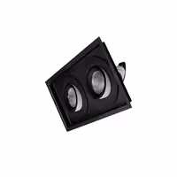 چراغ سقفی توکار گریل دوتایی بدنه مشکی 70 وات ای دی سی EDC / یخی (طبیعی)