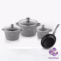 سرويس قابلمه 7پارچه انزو فورته خاکستري