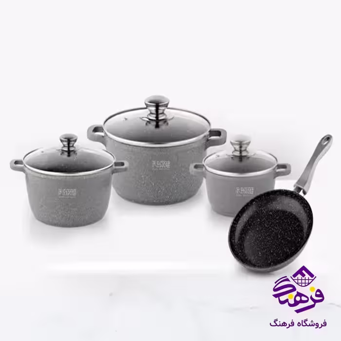 سرويس قابلمه 7پارچه انزو فورته خاکستري