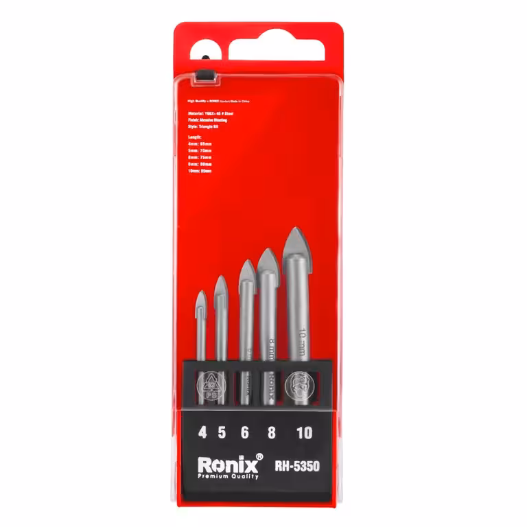 ست 5 عدی مته شیشه رونیکس مدل RH-5350