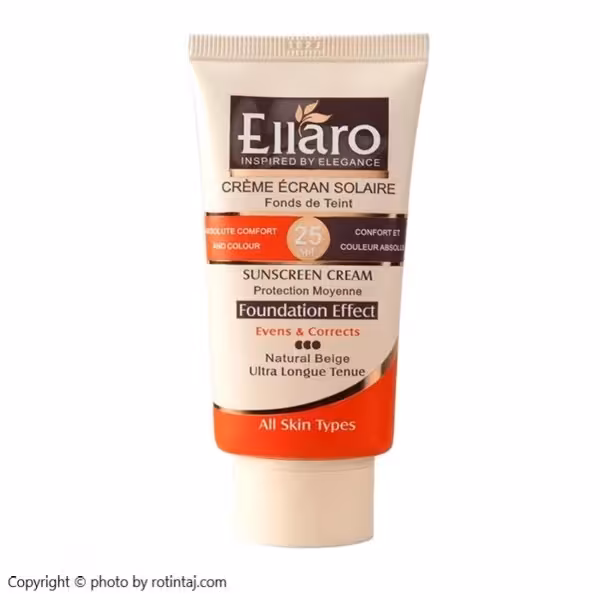 ضدآفتاب بژ طبیعی SPF25 کرم پودری الارو انواع پوست