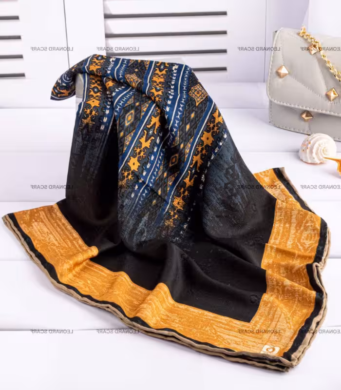 روسری حریر طرح سنتی کد 2660