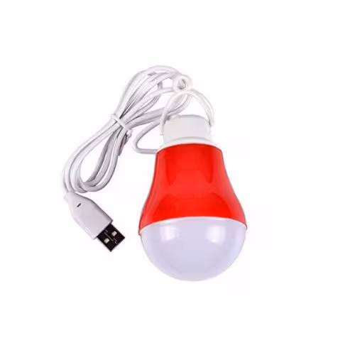 لامپ یو اس بی USB دار 5 وات مسافرتی کابل 3 متری