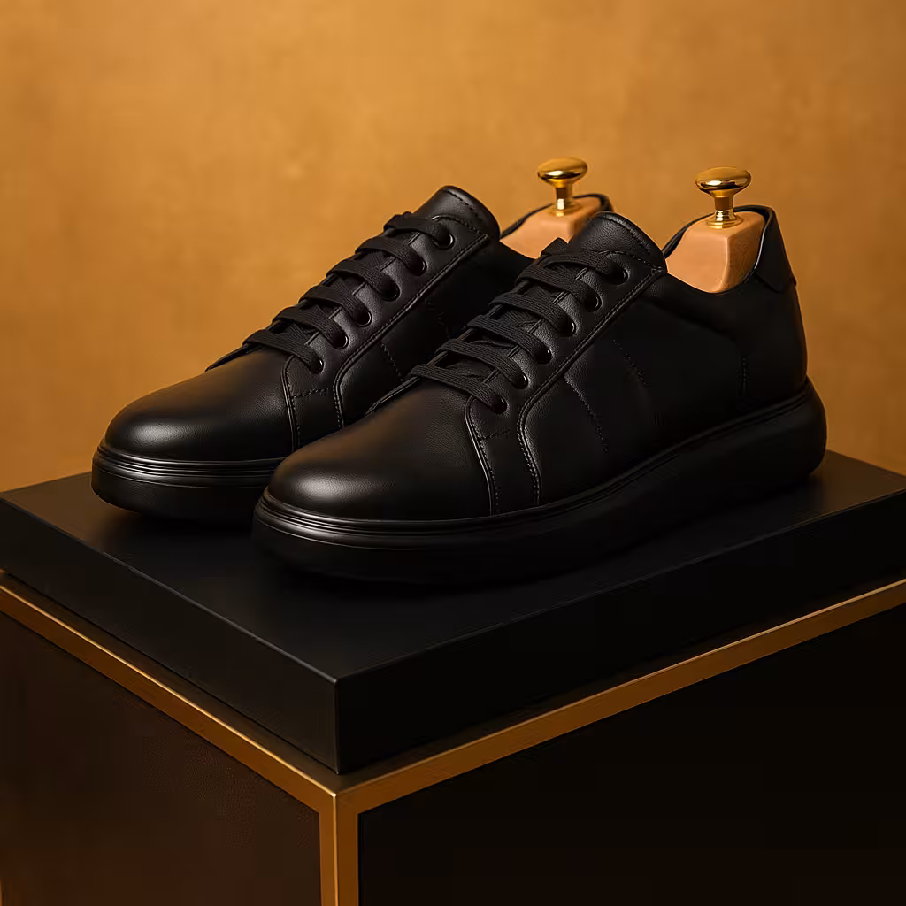 کفش چرم مردانه ونس کد VN020BK رنگ مشکی