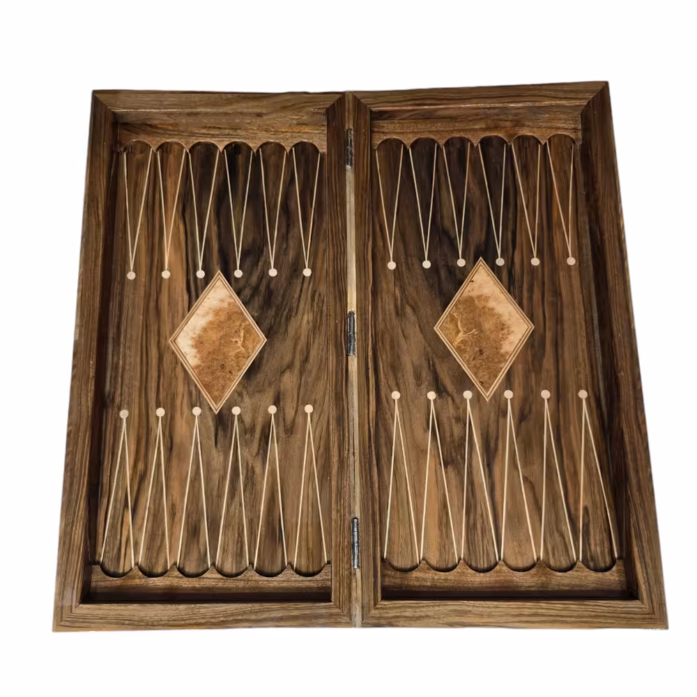 تخته نرد و شطرنج چوب گردو سنندج کد 212